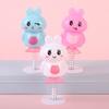 6Pcs kids Cute Mini Bounce Bear Rabbit Toys Novelty Tricky Prank Jumping Doll Finger Whimsy Game Children Creative Small Gifts