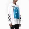 Off-White Ss21 Pattern Print Long-Sleeve T-Shirt Men Tops White OMAB022R21JER0010110