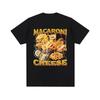 Macaron Cheese Funny Meme Graphic T Shirts Men Women Clothing Fashion Summer Cotton Oversized Short Sleeve T-shirts Streetwear
