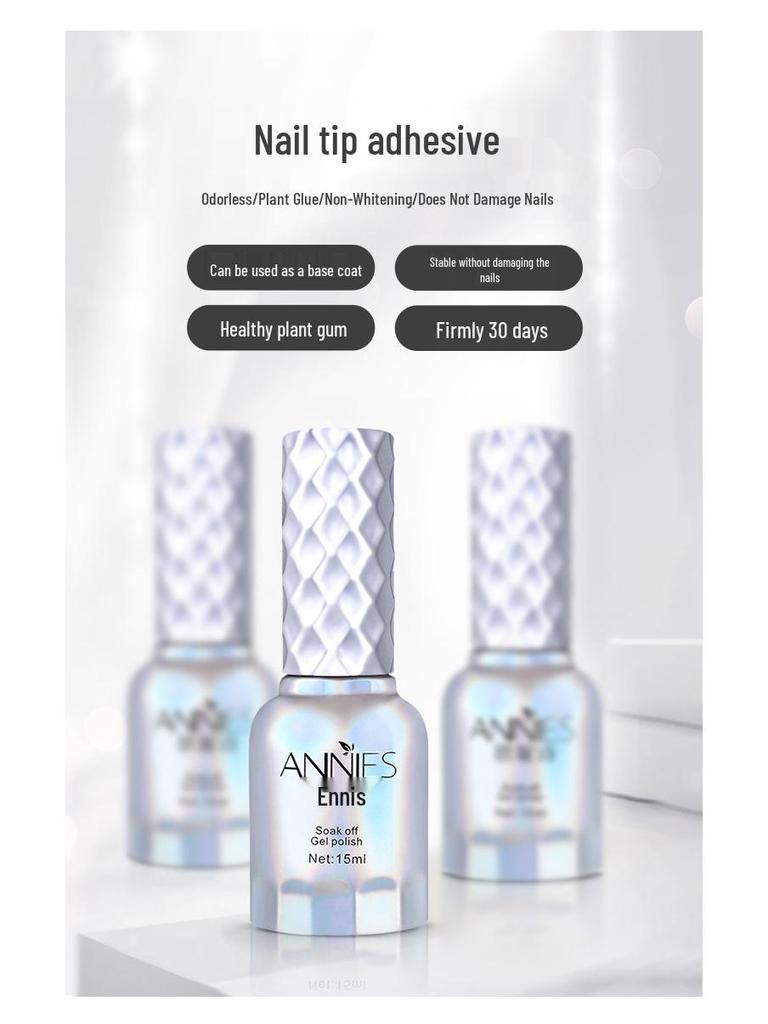 Ennisi Nail Tip Adhesive UV Gel Glue: Nail Salon Extension Base Coat (Soak Off, UV Lamp Required)