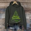 Ladies' Christmas Printed Casual Long Sleeved Round Neck Sports Hoodie Top