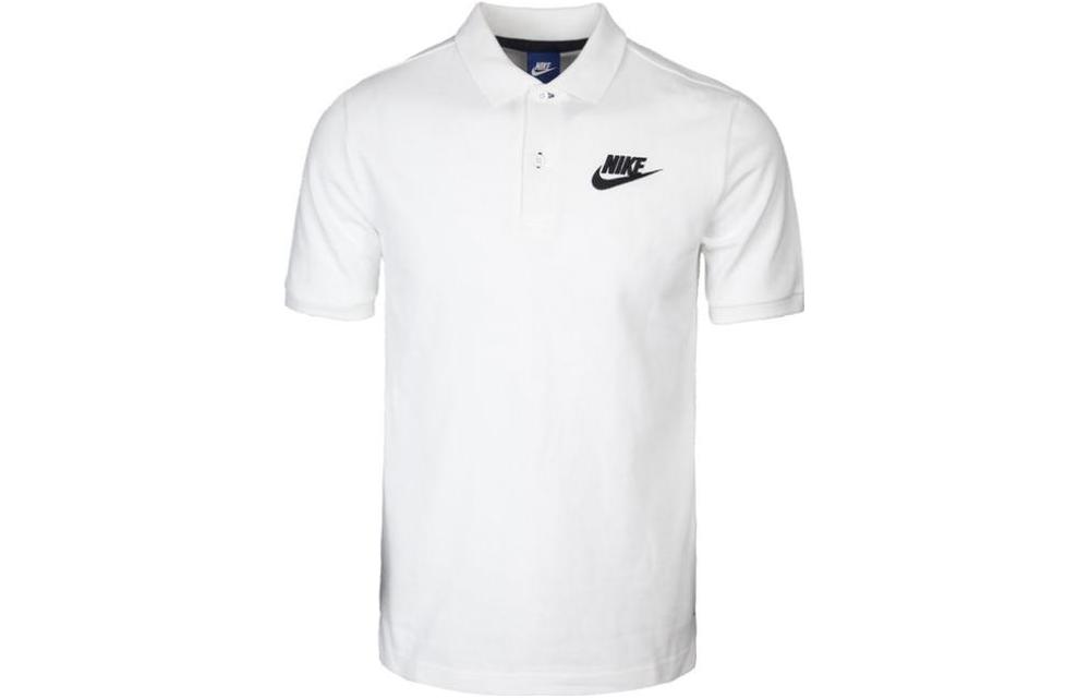 Nike Polo Shirts Men s White Polo Collar Moderate Straight Fit 829361-100 XL