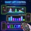 LED Matrix Pixel Panel Display Screen Flexible RGB Car Pattern Graffiti Scrolling Text Animation Shop Reminder Light Bluetooth