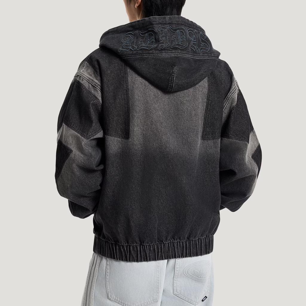 adidas Originály FW25 Džínová bunda Volný střih Zip Sportovní mikina Dlouhý rukáv Džínový kabát Pánské bundy KR5055