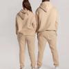 Kışlık Eşofman Takımları İki Parçalı Setler Kadın Eşofman Çift Sonbahar Pantolon Kapüşonlu Sweatshirt Takım Kadın Günlük Düz Renk Kapüşonlu Spor Giyim