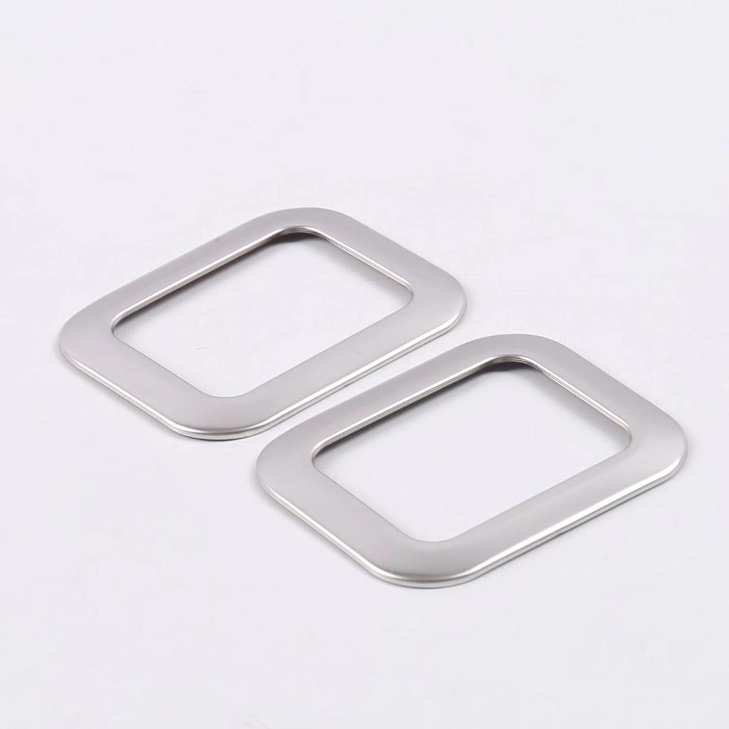 For Ford Focus     Car Stainless Steel Cover Back Rear Tail Read Reading Switch Light Lamp Frame Parts 2PCs