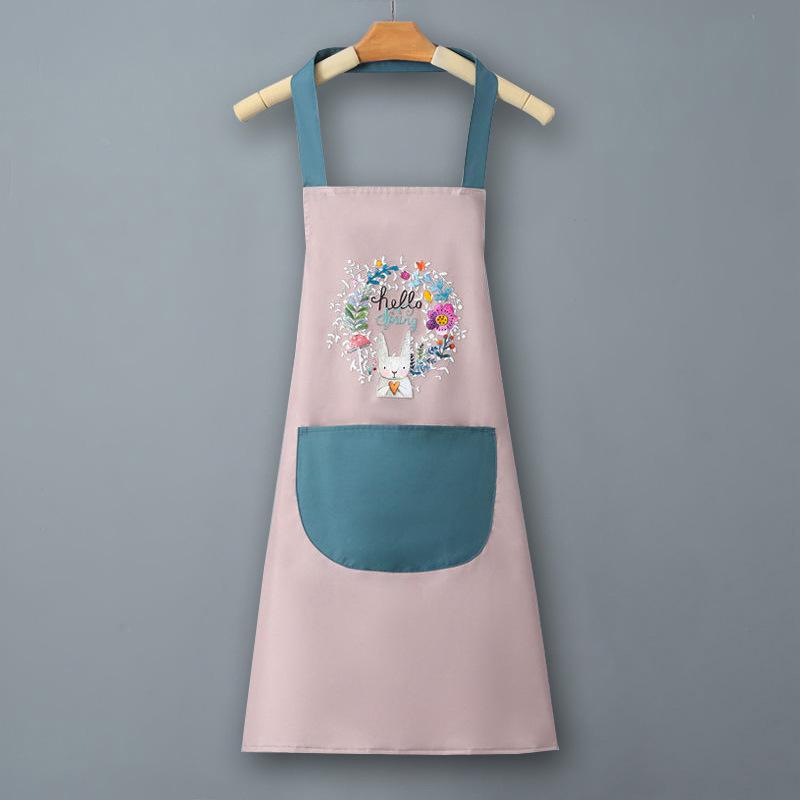Waterproof & Oil-Proof PVC Logo Apron with Waistband for Kitchen and Catering
