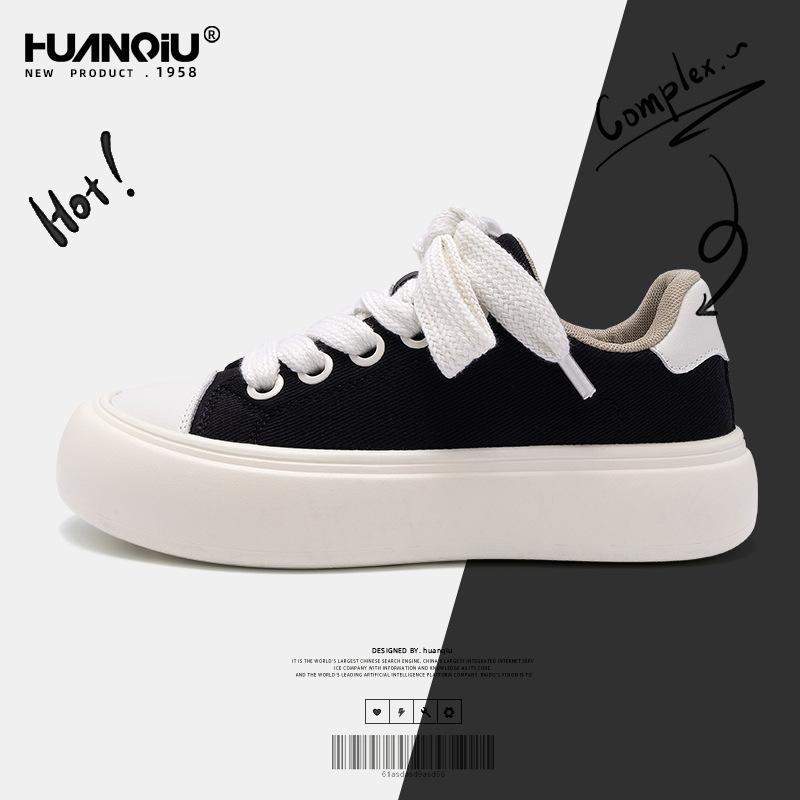 Global Women's Shoes Student Platform White Shoes Women's ZHQ68226 Summer New Versatile Niche Casual Student Board Shoes