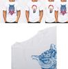 Owl Light Bulb Skull Pattern T Shirt For Men Casual Short Sleeve Printed Fabric Youth Wear