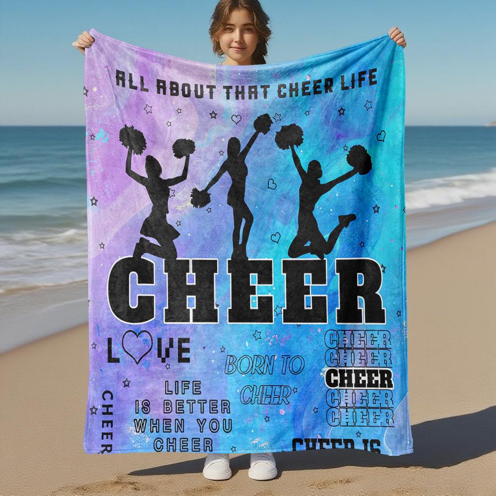 Cheerleader Life Outdoor Flannel Blankets, Outdoor Travel, Home Blankets, Fan Gifts,Suitable for All Seasons, Christmas Gifts. R1127100