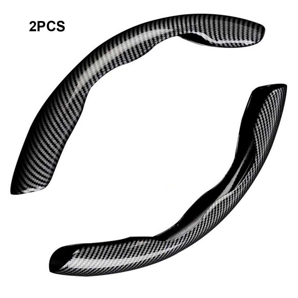 2pieces Car Steering Wheel Car Steering Wheel Anti-slip Cover Anti-slip Interior Heightener Cover