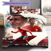 Soccer Star Player Portugal Team Collage Print 3‑Pieces Duvet Cover Set Sport Fan Bedding Bedroom Home Decor Without Pillow Core Comforter