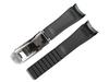King Watch Parts Compatible with Rolex Aftermarket Rubber Strap with Buckle for Explorer Black Stainless Steel 19mm [Import Original] Etc.