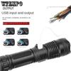 Strong Flashlight Led Outdoor Searchlight Power Display Usb Rechargeable Strong Torch Portable Mini Light