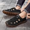 Summer Sandals Men Breathable Leather Shoes Man Waterproof Outdoor Men Sandals Antiskid Beach Sandals  Shoes