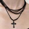 Punk Gothic Dornen Rotes Herz Anhänger Halskette für Männer Frauen Y2K Hip Hop Metall Nieten Stacheln Choker Halskette Grunge Schmuck Geschenke