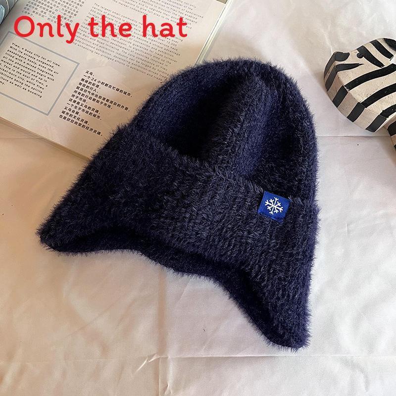 Soft Polyester Knit Ear Cover Hat For Autumn Winter Casual Womens Wear