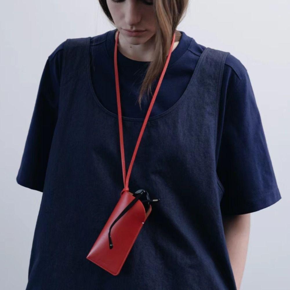 Korean Style Pu Leather Eyeglasses Case Multi-Function Sunglasses Storage Clip  Sunglasses Pouch