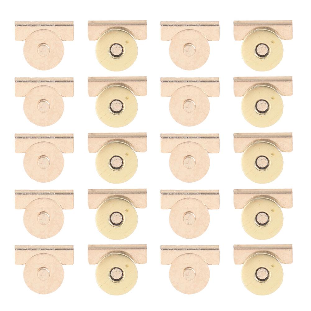 20Pcs Seamless Metal Magnetic Buckles No Sewing Required Handbag Pocket Clip Purse Closure DIY Craft Bags Parts Accessories