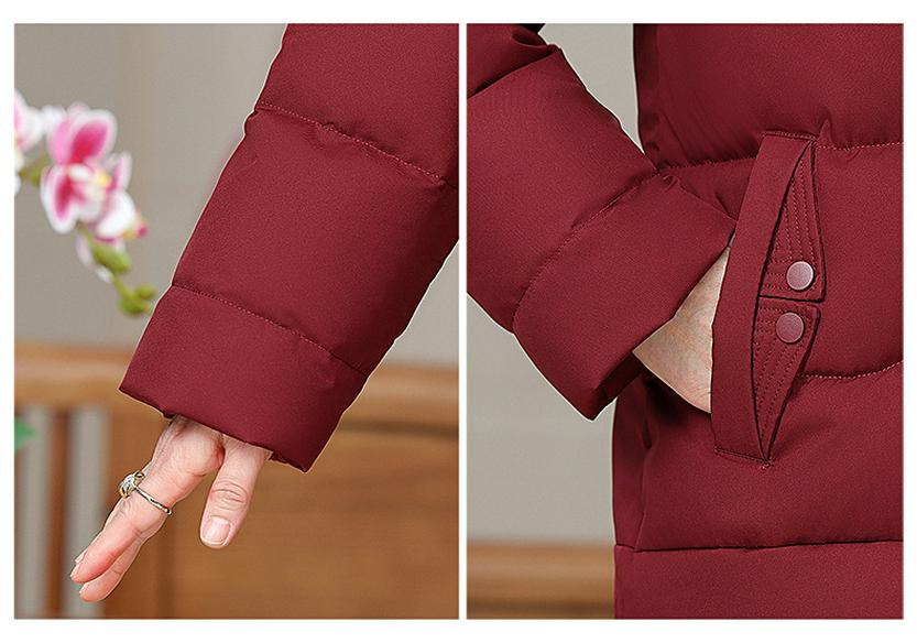 Hooded Cotton Jacket for Women: Warm, Thick, Velvet-Lined Winter Wear for Middle-Aged and Elderly, featuring Grandmother-Style Lamb Fleece.