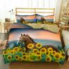 Top 3D Floral Comforter Cover King Size for Kids Women Yellow Flowers Bedding Set Sunflower Duvet Cover Polyester Quilt Cover