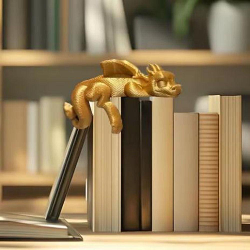 3D Printed Sleeping Dragon Bookshelf Plastic Dragon Figurine Dragon Ornament  Fantasy Enthusiasts