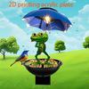 2D Acrylic Animal Garden Stake, Frog Rooster Giraffe Mushroom Yard Art Sign, Decorative Welcome Sign for Outdoor Yard Lawn Pathway