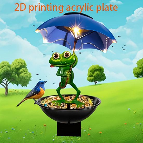 2D Acrylic Animal Garden Stake, Frog Rooster Giraffe Mushroom Yard Art Sign, Decorative Welcome Sign for Outdoor Yard Lawn Pathway