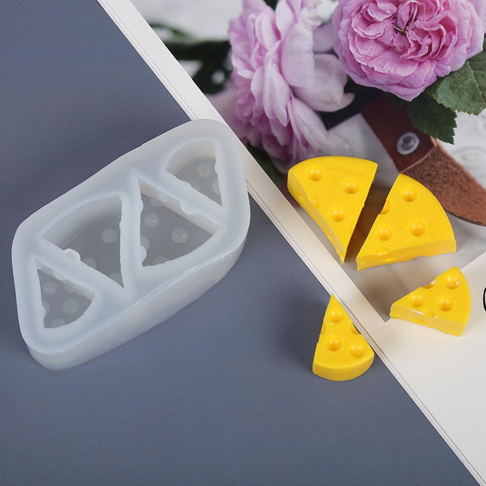 4 Cavity Baking Mold Cheese Shape Silicone Cake Mousse Candle Mould Food-grade Diy Mold Kitchen Baking Tools