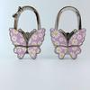 Durable Foldable Butterfly Handbag Hook Portable Creative Purse Holder Chrysanthemum Flowers Purse Hanger for Table