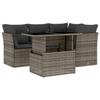 VidaXL Salon de jardin 5 pcs avec coussins gris résine tressée 3266560
