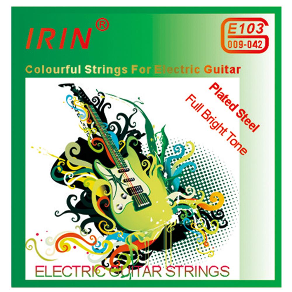 IRIN E103 Electric Guitar Strings Metal Rock Nickel Wound String High Quality Colourful Guitar Strings Musical Instrument
