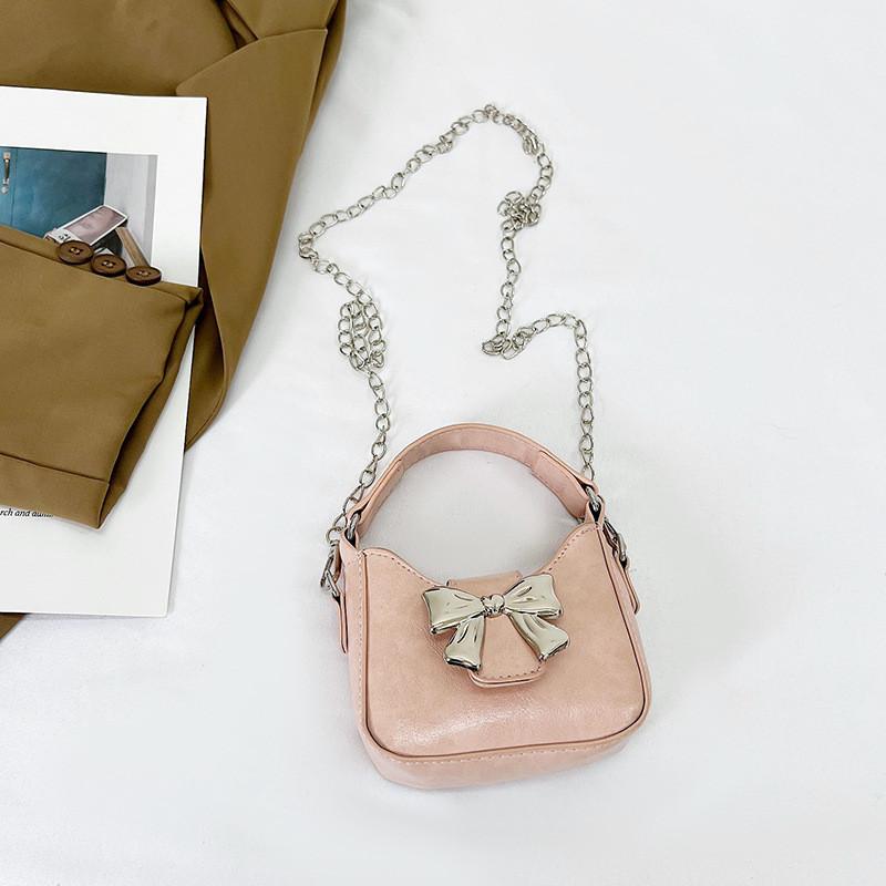 Trendy Butterfly Knot Underarm Bag For Women In Chic Black Red Pink White Colors