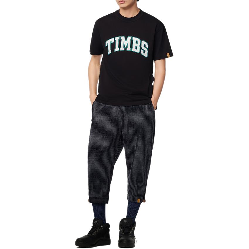 Timberland T-Shirts Men's Black Crew Neck Moderate TB0A2NWT0011