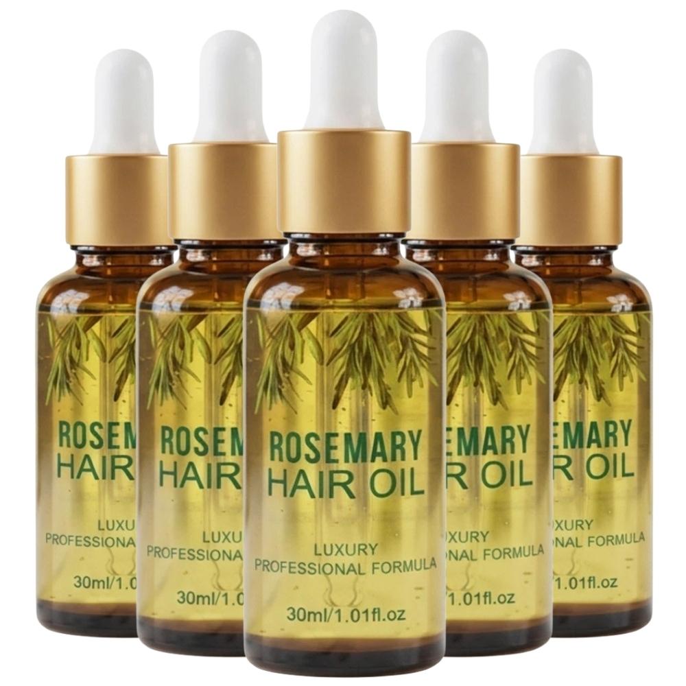 Rosemary Hair Oil 30ml x 5 Bottles – Herbal Scalp Care Oil with Rosemary Extract, Hair & Scalp Nourishing Serum 30ml чистый