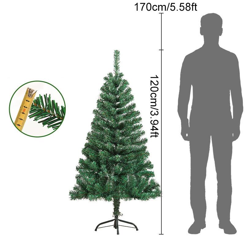 1pc Christmas Tree Large Christmas Ornaments High Quality Artificial Xmas Tree Indoor Outdoor Green With Metal Stand PVC