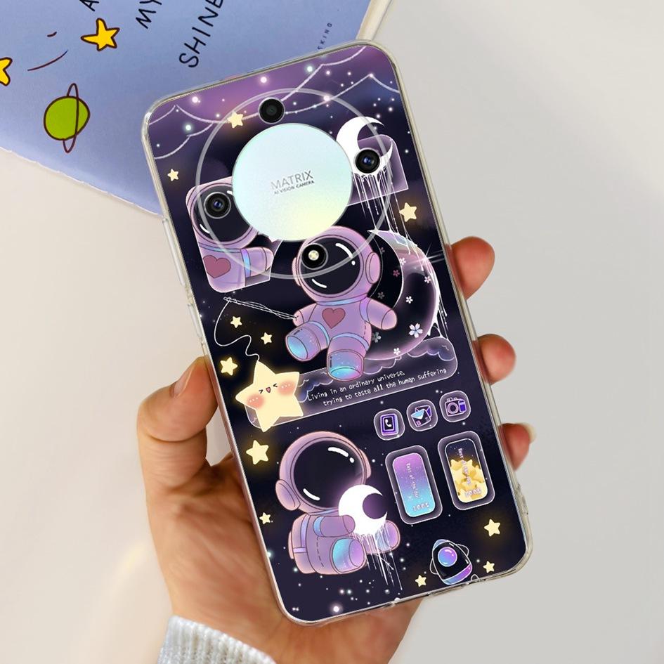 For Honor X9b 5G Case ALI-NX1 Popular Flower Soft Clear Silicon TPU Cover For Honor X9a RMO-NX1 HonorX9 ANY-NX1 Shockproof Funda