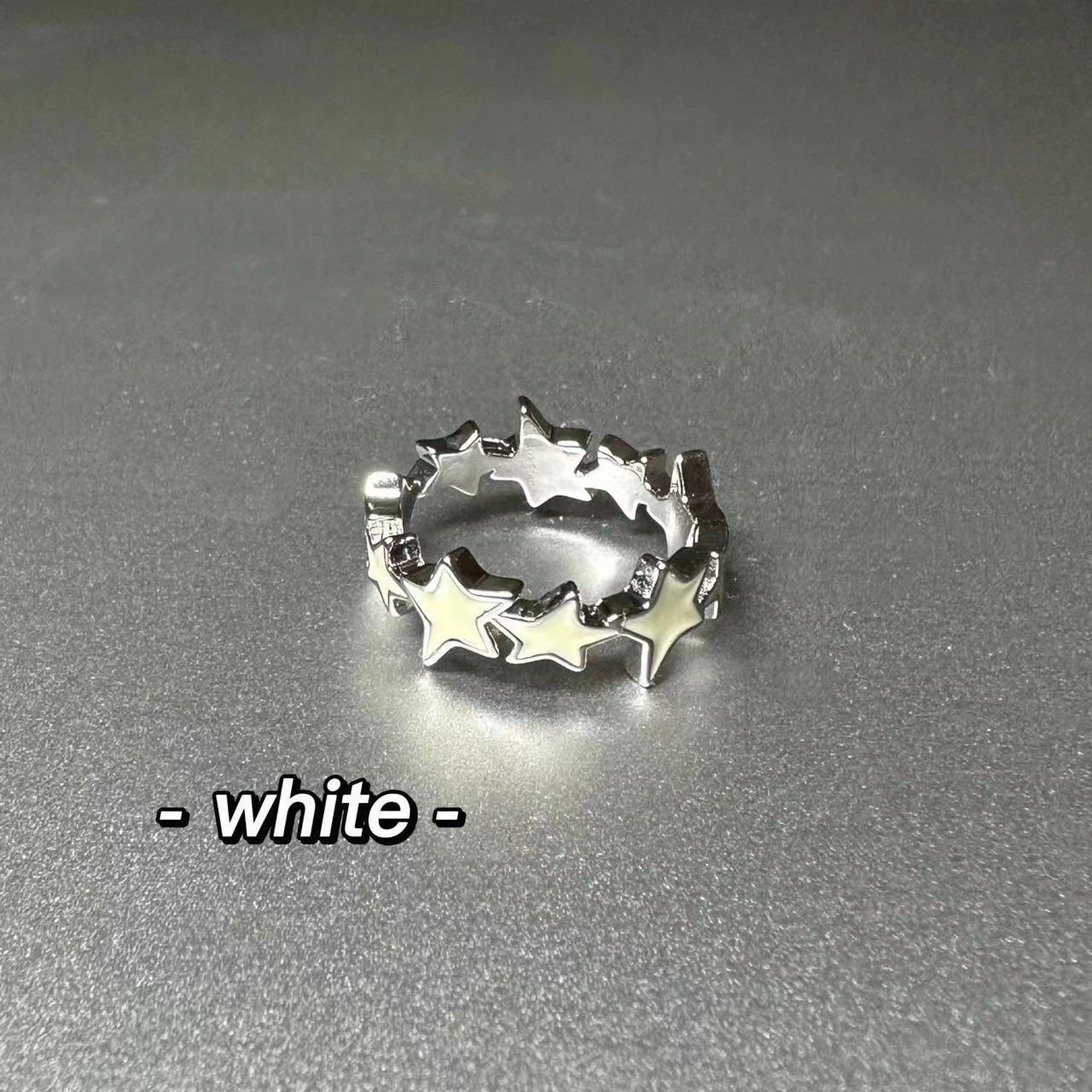 

Silver Color Smple Star Ring for Women Delicate Adjustable Open Finger Ring Jewelry Accessories Gifts Adjustable opening