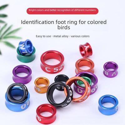 Electroplated Alloy Closed Foot Ring for Budgie and Cockatiel Chicks - Bird Identification Band