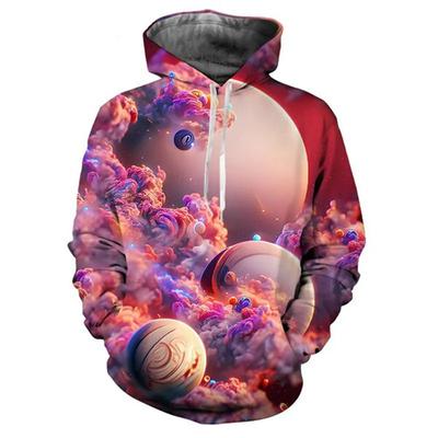 Colorful Planet Galaxy 3D Printed Hoodies For Men Clothes Harajuku Fashion Sweatshirts Casual Streetwear Pullovers Tracksuit Top