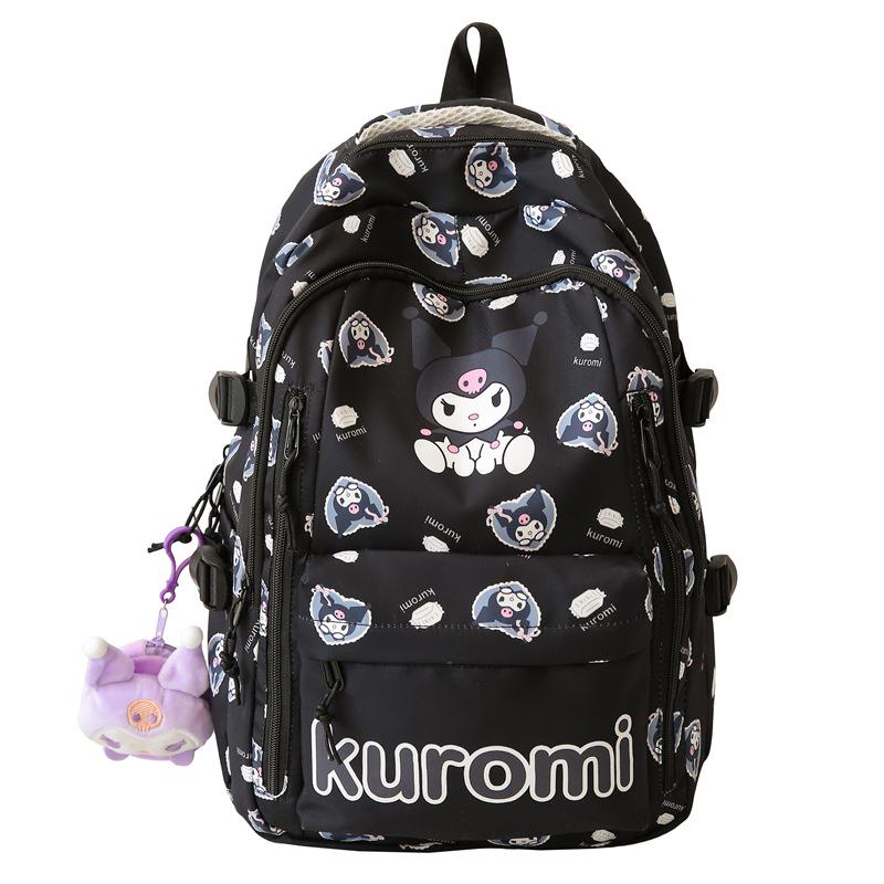 Sac à dos pour enfants à grande capacité avec imprimé mignon transfrontalier pour collège - Sac de voyage léger pour femmes