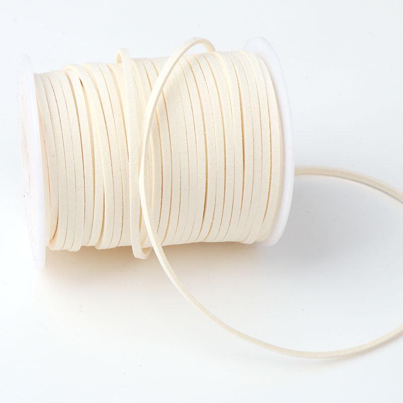 2mm Faux Leather Cord for Flower Bouquet Wrapping - Velvet Gift Ribbon for Florist DIY Projects, Large Roll