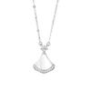 Small Skirt Necklace Women's Fashion Light Luxury Temperament High-grade White Fritillary Fan-shaped Necklace Collarbone Chain Gift