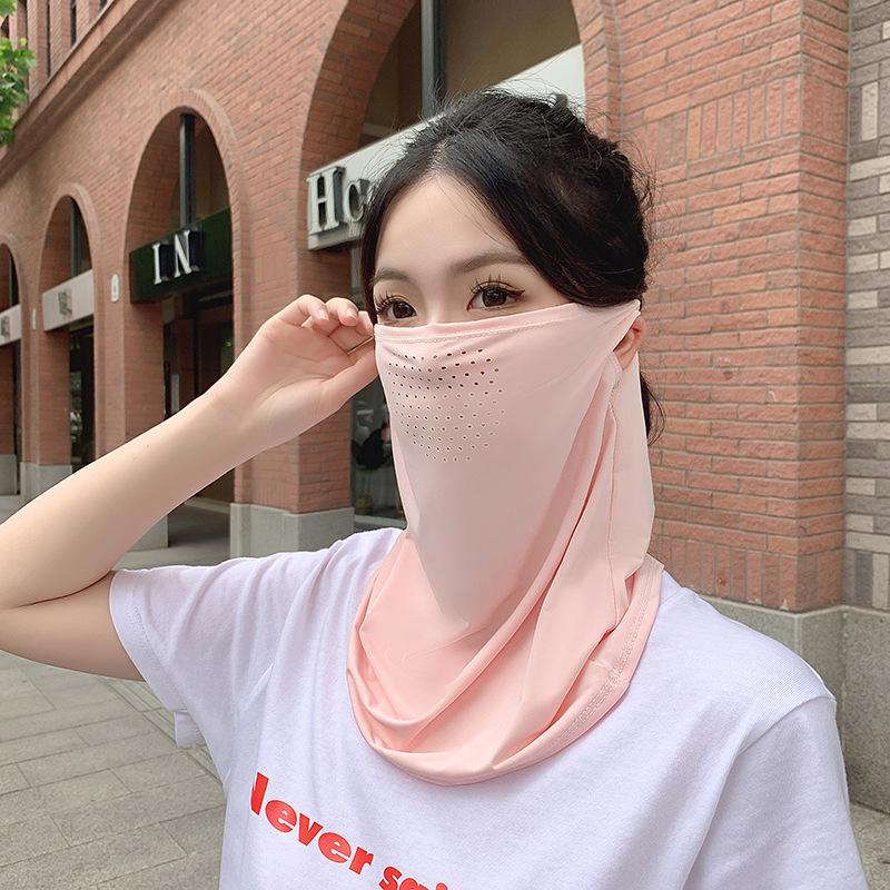 Breathable Summer Sun Protection Quick-Dry Unisex Face and Neck Gaiter with Ear Hangings