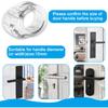 18 Pieces of Door Handle Bumper PVC Material Transparent Wall Protector,Reble Anti-Collision Door Handle Buffer (18mm)