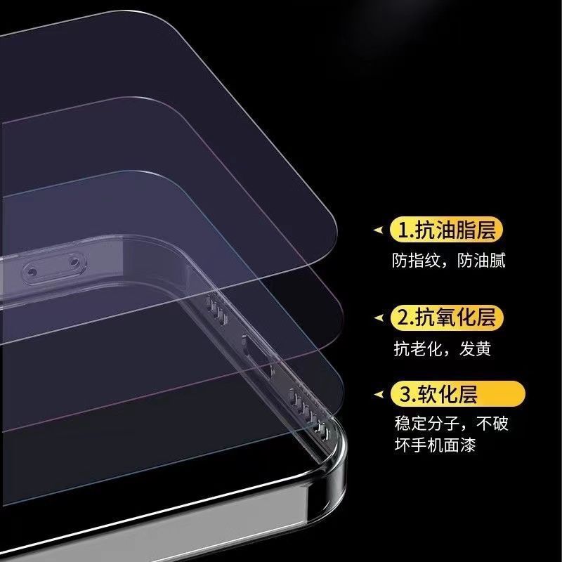 Apple 17promax case iPhone16 transparent anti-drop case 15Plus set 14/13/12/11/X/XS/Air