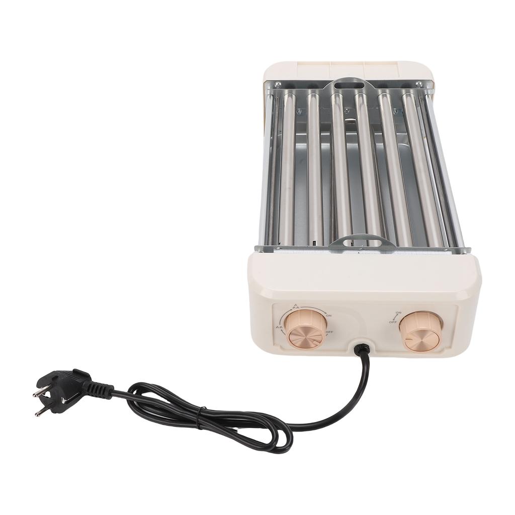 Elektrický Hot Dog váleček 550W Plně automatický Teplotní Multifunkční 6 trubkový Gril na klobásy Vařič Stroj