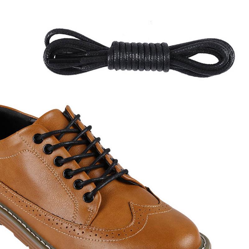 Fashion Shoe Laces Round Leather Shoelaces 60-180cm Waxed Cord Unisex Fashion