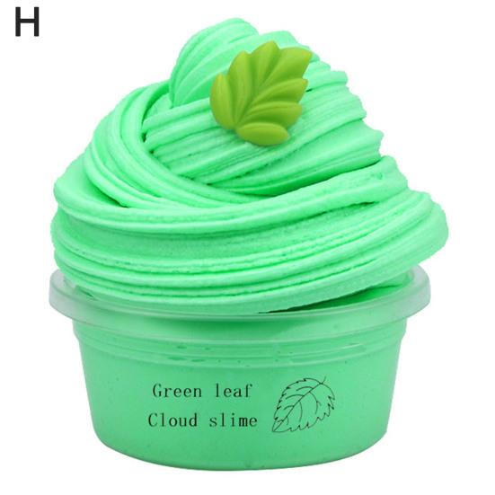 60ml Butter Slime Non-sticky with Charm Super Soft Stress Relief Fruit Cherry Slime Toy for Children