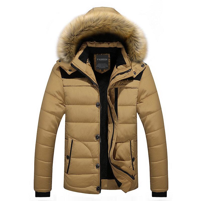 Men Warm Winter Jacket Thick Warm Parka Fleece Fur Hooded Military Jacket Outdoor Sport Coat Hiking Camping Trekking Skiing men
